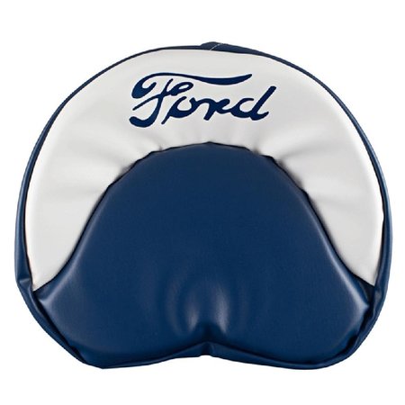 AFTERMARKET 19" Blue & White Seat Cover w/ Logo SEN10-0082